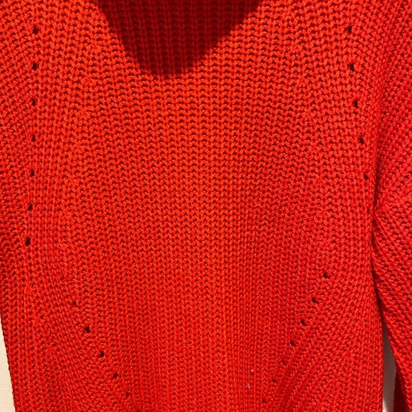 Poof Apparel Cowl Neck Sweater Red Size Medium - Picture 3 of 4